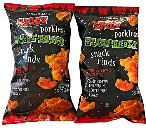 Trader joes spicy porkless plant-based snack rinds 2 pack