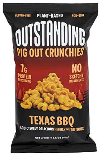 PIGOUT Texas Bbq Pigless Pork Rinds, 3.5 OZ