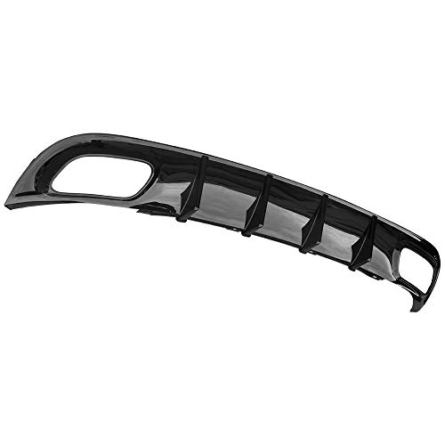 IKON MOTORSPORTS Rear Diffuser Compatible With 2015-2023 Dodge Charger Base Trim V2 Style Glossy Black PP Bumper Spoiler Lip Lower Valance