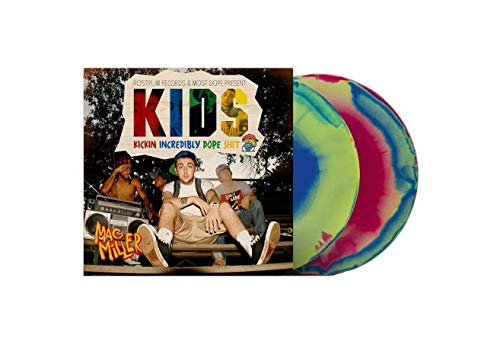 Mac Miller - K.I.D.S. Limited Red Blue and Green Swirls Vinyl Record (LP Album)