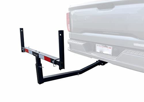 MaxxHaul 70231 Hitch Mount Pick Up Truck Bed Extender For Ladder, Rack, Canoe, Kayak, Long Pipes and Lumber) , Black , 37 x 19 x 3 inches