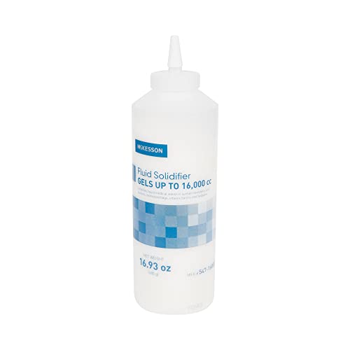 McKesson Fluid Solidifier - Fast, Effective, Gels up to 16,000 cc - Spout Cap Bottle, 16 oz, 1 Count, 1 Pack
