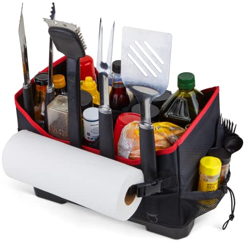 Grillman Large Griddle/Grill Caddy  BBQ/Tailgating Accessories, BBQ Storage Caddy - Blackstone Grill Condiment Holder - Blackstone Cook Caddy  Tool Organizer - Grilling Gifts for Men, Father's Day