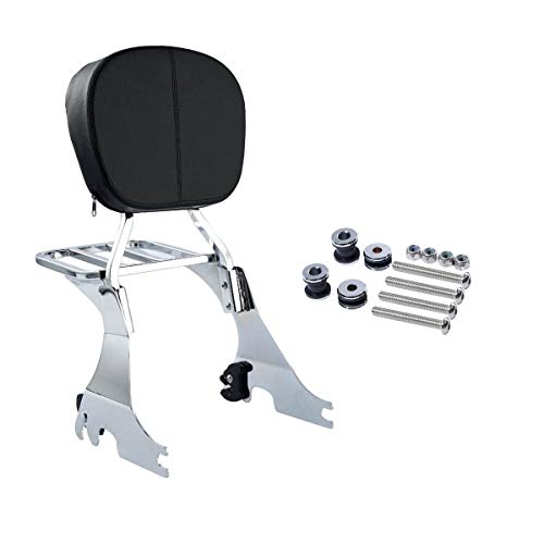 TCMT Chrome Sissy Bar Backrest Luggage Rack With Docking Hardware Kit Fit For Harley Sportster 883 XL883 2004-2022 SuperLow 2011-2019 1200T XL1200T 2014-2017 Sportster XL1200L 2006-2011