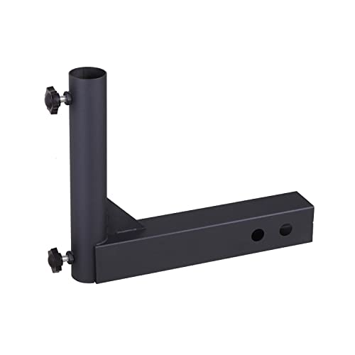 VANROUG Universal Trailer Hitch Mount Flag Pole Holder,for Any Vehicle with 2" Hitch Receiver,Black