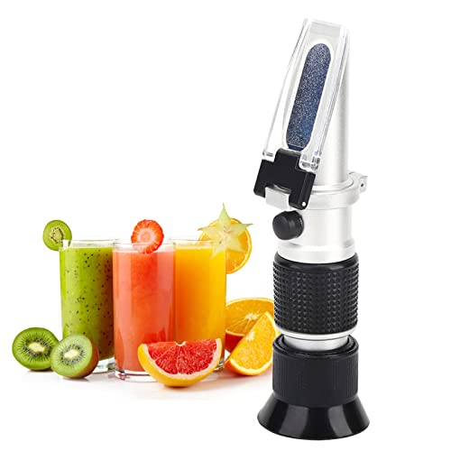 0-90% Digital Brix Refractometer, Sugar Content Hydrometer Automatic Temperature Compensation Grape Wine Extractor Tester Machine for Honey, Maple Syrup