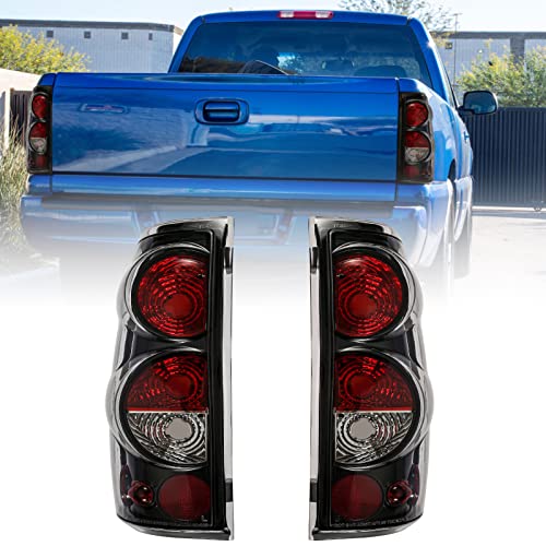 GORWARE Tail Lights Assembly Compatible with 1999-2006 Chevy Silverado 1500 2500 3500 & 99-02 GMC Sierra 1500 2500 3500 Pickup Tail Brake Lights Lamp Replacement Pair - Passenger Side and Driver Side