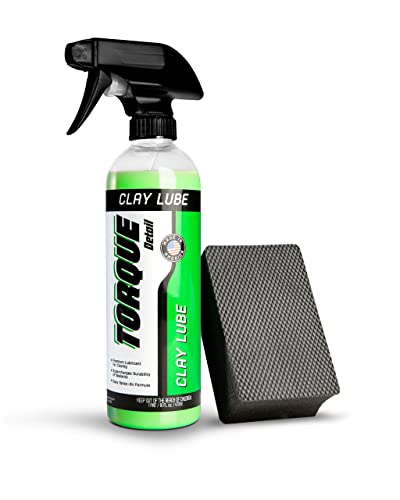 Clay Decon Kit - Clay Block and Clay Lube Spray for Car Detailing - Reusable Synthetic, Removes Iron Fallout and Metal Contaminants