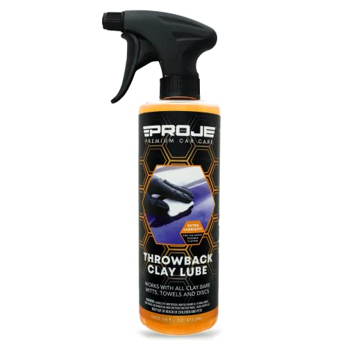 Proje Premium Car Care - Throwback Clay Lube - Ultra Slick Clay Bar Lubricant - Reduces Friction - Water Based Formula - Works with Clay Bar Clay Mitts Clay Towels and Clay Discs - 16 fl oz