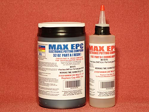 MAX EPC Epoxy Potting Compound 4 Circuit Boards -Slow Curing & Low Exothermic 4 Large Casting, High Thermal Conductivity, Seal, Mask, Waterproof & Insulate Electrical Circuits, Read Description Below
