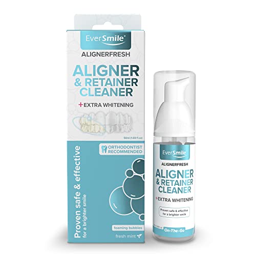 EverSmile AlignerFresh Extra Whitening Aligner & Retainer Cleaning Foam, Aligner Cleaner and Whitener Foam