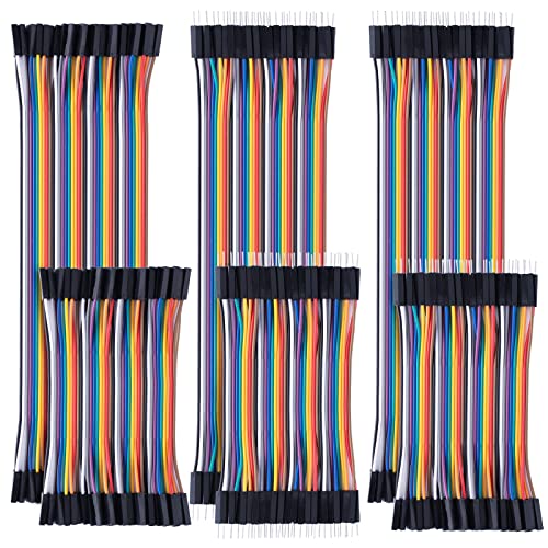 10cm+20cm 240pcs Breadboard Jumper Dupont Wires Cable Kit Male to Female, Male to Male, Female to Female Compatible with Arduino Projects and Raspberry Pi