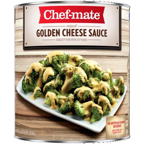 Chef-mate Golden Cheddar Cheese Sauce, Canned Food for Mac and Cheese, 6 lb 10 oz (#10 Can Bulk)