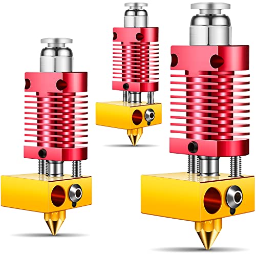 Metal Hotend 3D Printer Nozzles 3 Pcs 3D Printer Hotend Kit Metal Hotend Kit 3D Assembled Extruder Compatible with CR-10 / CR10 / CR10S / Ender 2 / Ender 3 Ender 5 Printers