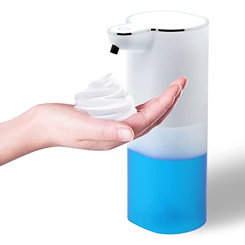 Automatic Soap Dispenser - Touchless Foaming Kids Hand Soap Bottle - Rechargeable Hands Free Pump for Bathroom or Kitchen with Wall Mount Hook