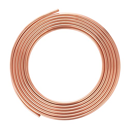 BELLA BAYS Copper Tubing 3/8" OD x 21/64" ID x 50 Ft Refrigeration Copper Tubing ACR Copper Tubing