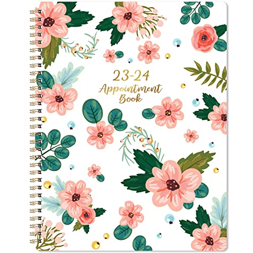 2023-2024 Weekly Appointment Book & Planner - Jul 2023 - Jun 2024, Daily Hourly Academic Planner 2023-2024, 8" x 10", 30-Minute Interval, Flexible Cover, Twin-Wire Binding, Lay-Flat, Ample Space with Note  To-Do Lists