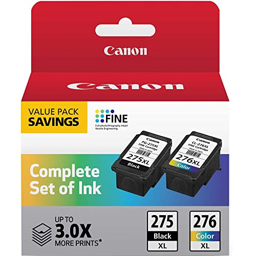 Canon PG-275 XL/CL-276 XL Value Pack, Compatible to PIXMA TS3520, TS3522 and TR4720 Printers