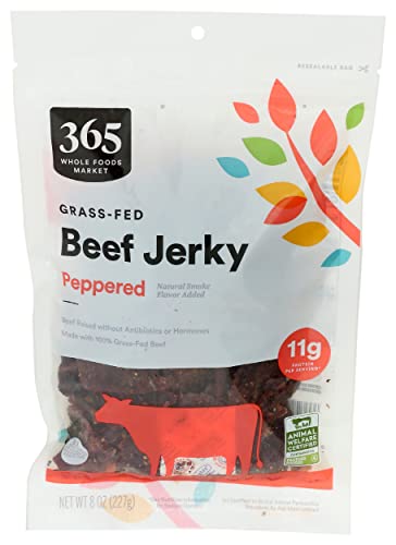 365 by Whole Foods Market Peppered Family Size Beef Jerky, 8 Ounce