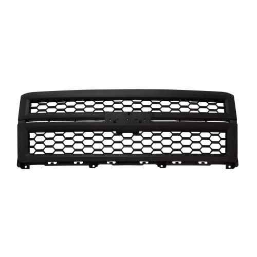 Garage-Pro Grille Assembly Compatible with 2014-2018 Chevrolet Silverado 1500 Textured Black Shell and Insert CAPA