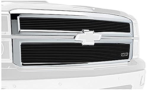 T-Rex Grilles 2014-2015 Silverado 1500 Billet Grille, Black, 2 Pc, Replacement - PN #20121B