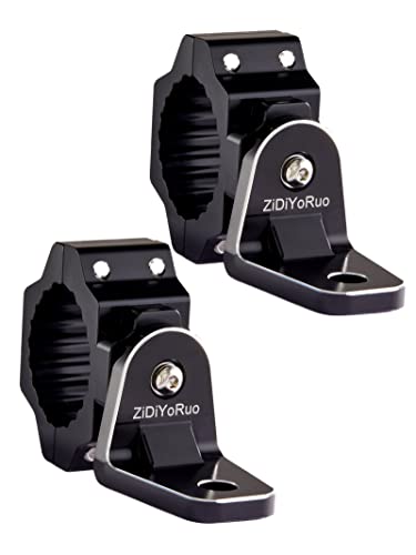 ZIDIYORUO UTV Whip Light Mount Easy to Install on 1.75" to 2" Roll Bar, Aluminum Alloy UTV Light Mounting Bracket, 360 Rotation Adjustable Design Flag Bracket for UTV/SXS (2pcs Black)