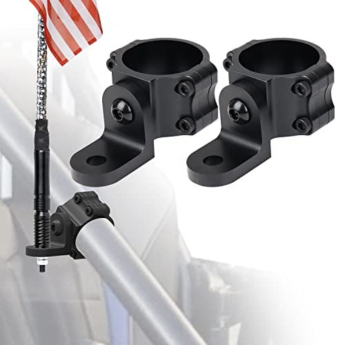 AddSafety 2PCS UTV Whip Light Mount, Off-Road Flag Pole Bracket for Mounting Light Bar Whip Light, 360 Adjustable, Fit 1.75" to 2" Roll Cage Compatible Can Am X3 All UTV Polaris RZR