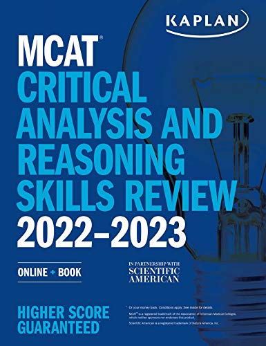 MCAT Critical Analysis and Reasoning Skills Review 2022-2023: Online + Book (Kaplan Test Prep)