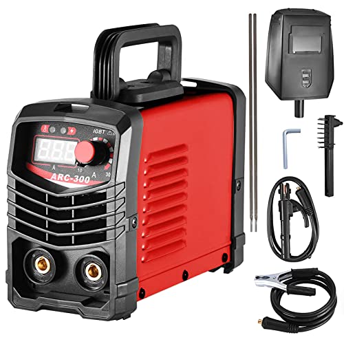 AQTZGOS welding machine upgraded version ARC300A 110V stick welding machine dual voltage arc welding machine IGBT LCD display, portable welding machine suitable for 3/32''-1/8'' welding rod