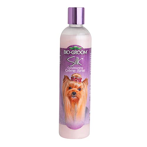 Bio-Groom Silk Creme Rinse Dog Conditioner  Dog Bathing Supplies, Puppy Shampoo, Cat & Dog Grooming Supplies for Sensitive Skin, Cruelty-Free, Made in USA, Tearless Dog Products  12 fl oz 1-Pack