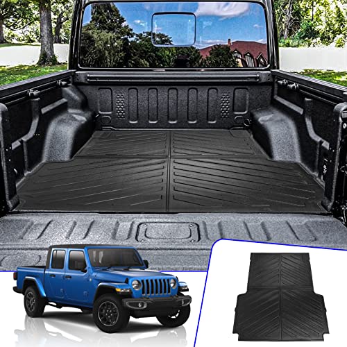 Rongtaod Fit 2020-2023 Jeep Gladiator Trunk Bed Mat Bed Liner All Weather Trunk Bed Liner 2022 Jeep Gladiator Accessories (Trunk Bed Mat)