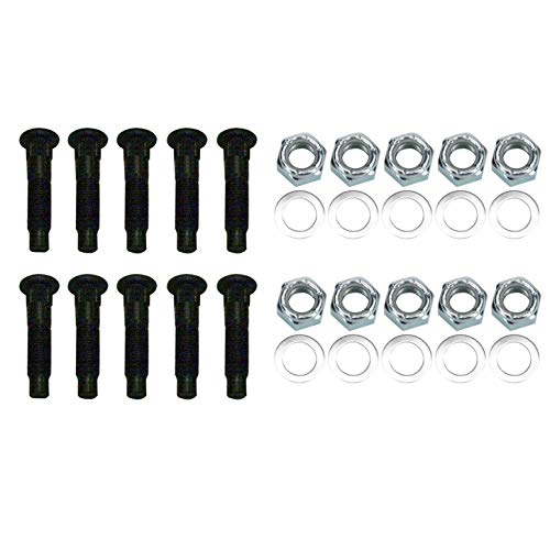 Speedway Motors Third Member Mounting Hardware Kit, Fits Ford 8 Inch/9 Inch Rearend, Includes Studs, Washers and Nuts for Easy Installation, 1.75 Inch Overall Length