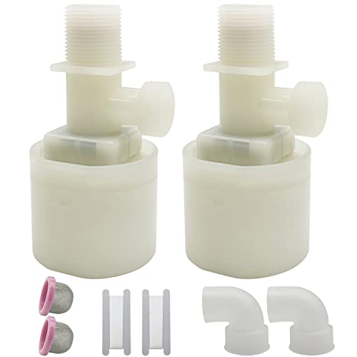 3/4" Water Float Valve, Water Level Control Water Tank Traditional Float Valve Upgrade 2 PCS (3/4 Up Inlet)