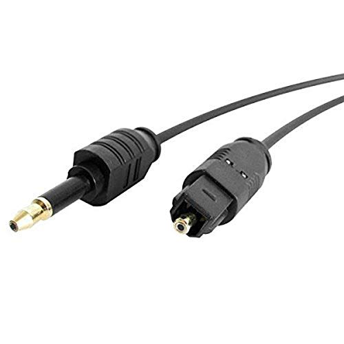 StarTech.com 10 ft. (3 m) Toslink to Mini Toslink Cable - Toslink to Mini Plug - Digital Audio Cable - Black - Toslink Cable (THINTOSMIN10)