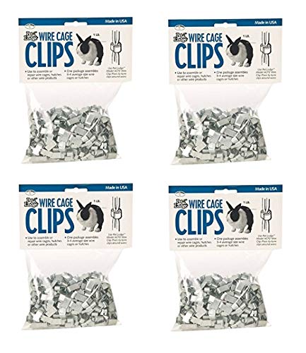 Miller Manufacturing ACC1 Wire Cage Clips, 1-Pound Bag (4-Pack)