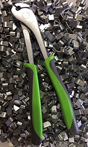 Best J-Clip Pliers + 2 LBS of J-Clips, Comfort Green handle j-pliers J-clip Pliers j-pliers by RNL RabbitNippLes