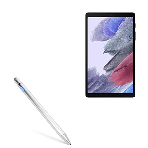 BoxWave Stylus Pen Compatible with Samsung Galaxy Tab A7 Lite (Stylus Pen by BoxWave) - AccuPoint Active Stylus, Electronic Stylus with Ultra Fine Tip for Samsung Galaxy Tab A7 Lite - Metallic Silver