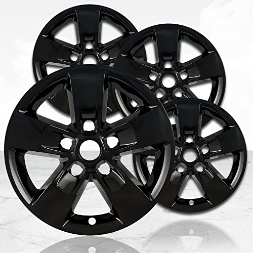 Upgrade Your Auto 17" 4pc Gloss Black Wheel Skins (Set of 4) for Dodge RAM 1500 2013-2019