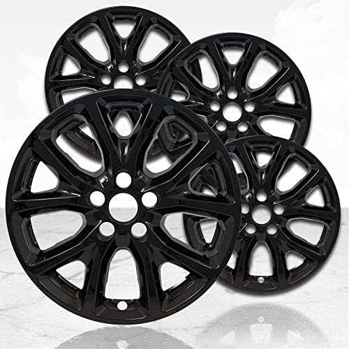 Upgrade Your Auto 17" 4pc Gloss Black Wheel Skins (Set of 4) for Jeep Cherokee 2014-2018