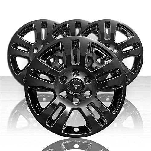 Auto Reflections 4pc New 18" 5 Dbl Spoke Wheel Skins for Chevy Silverado 2014-2018 - Gloss Black