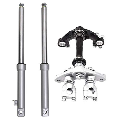 TDPRO 27mm Front Forks Suspension Shocks with Triple Tree Handlebar Riser Clamp for CRF50 70cc 90cc 110cc Dirt Bike Drum Brake