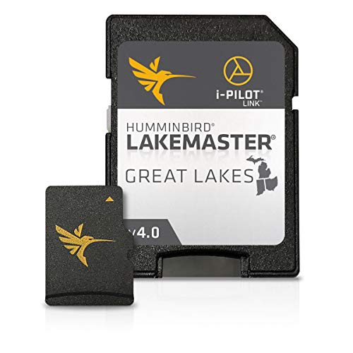 Humminbird LakeMaster Great Lakes Edition Digital GPS Lake Maps, Micro SD Card, Version 4