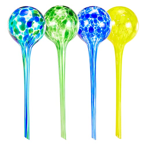 N&P Redeo Water Globes Coponi Plant Watering Ball Watering Globe Set Plant Watering Globes Automatic Plant Dripping Ball Colorful Hand-Blown Glass Ball Factory Genuine Luxury Four-Piece Set (Large)
