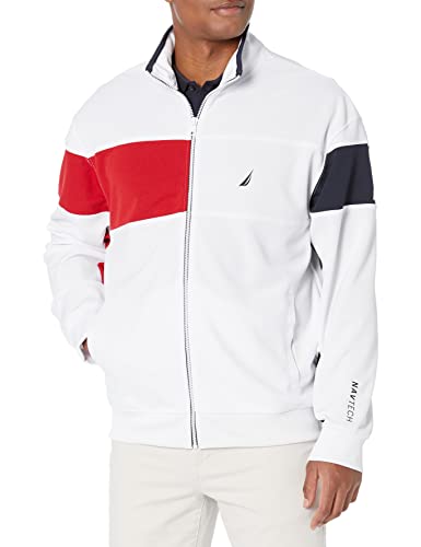 Nautica Men's Navtech Colorblock Jacket, Bright White, X-Large