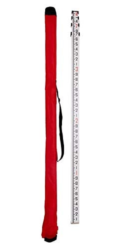 AdirPro 710-11 14-Foot Aluminum Grade Rod - 10ths, 4 Section Telescopic with Carrying Case