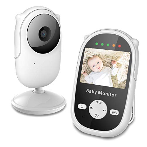 Newbaby 2.4" Video Baby Monitor with Digital Color Camera, Wireless View Video, Two-Way Talk, Infrared Night Vision, 2 x Zoom and Lullabies Play, Feeding Alarm (SM25)