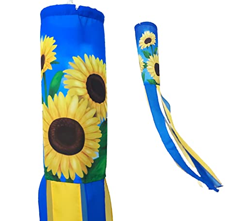 Madrona Brands Sunflower Windsock | Durable Outdoor Hanging Decoration | Yard, Garden, Patio, Home and More | 48-Inch