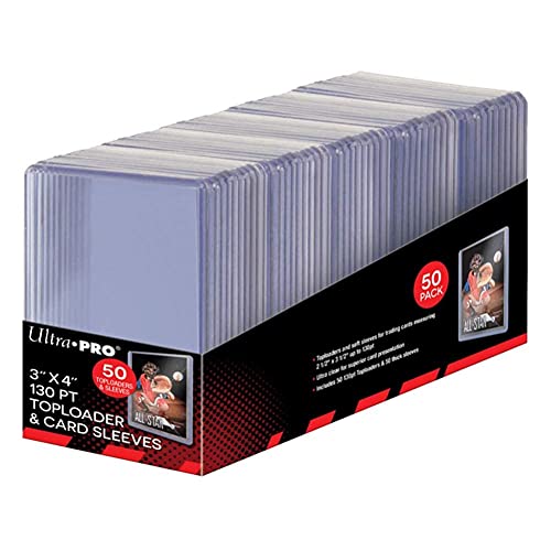 3" X 4" Super Thick 130 pt Toploader with Thick Card Sleeves (50 ct.)