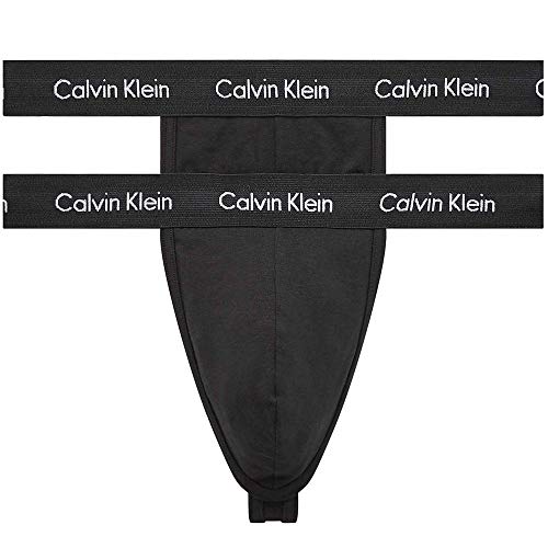 Calvin Klein Men's 2 Pack Thongs, Black, L