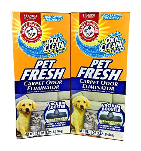 Arm & Hammer Pet Fresh Carpet Odor Eliminator Plus Oxi Clean Dirt Fighters, 18 oz,(PACK OF 2)